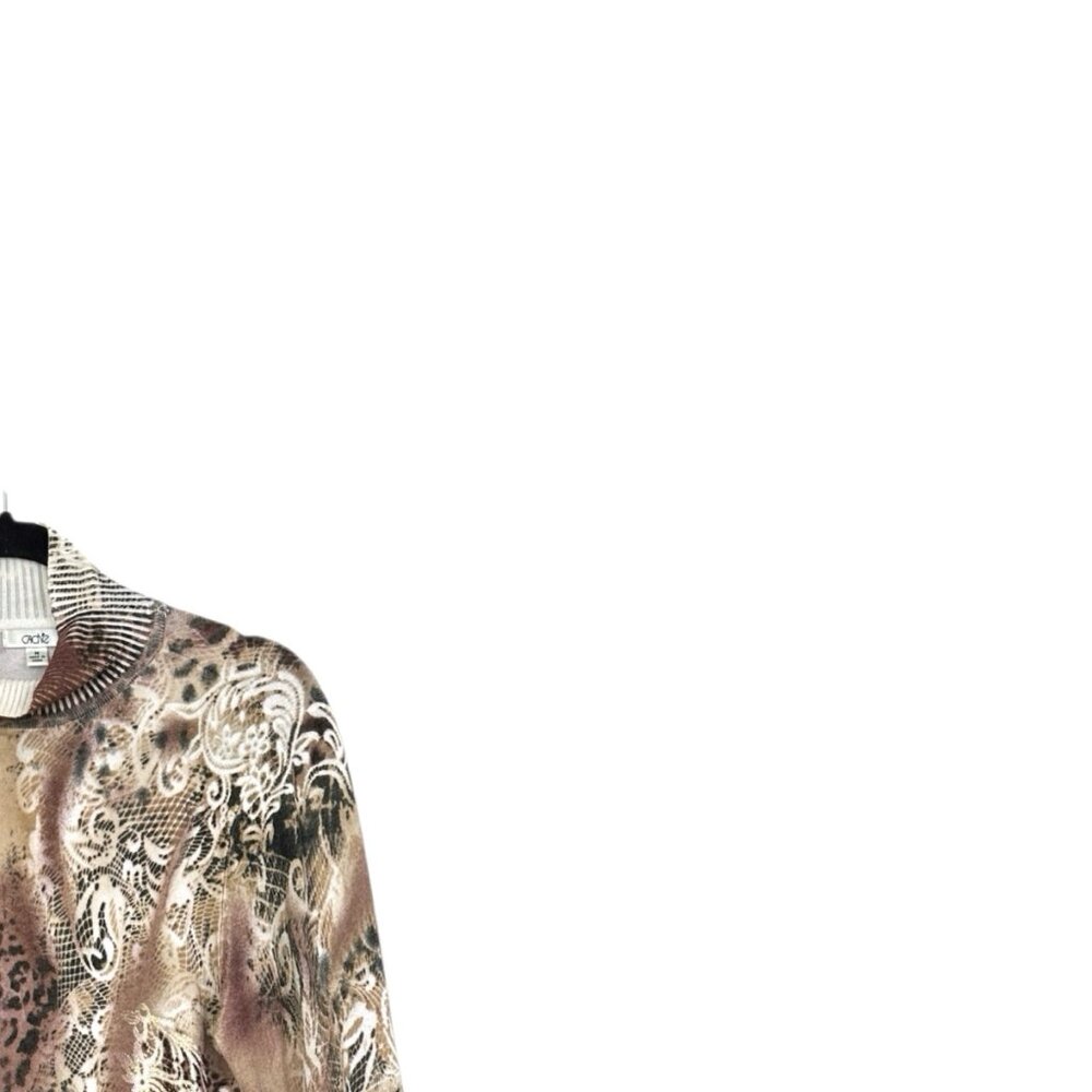Cache Animal Print Mock Neck Sweater - Picture 4 of 5